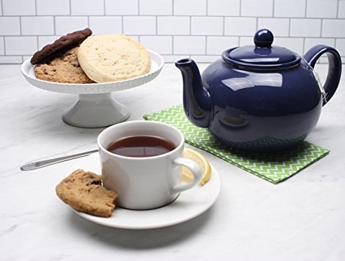 RSVP Large Stoneware 6-Cup Teapot, Blue