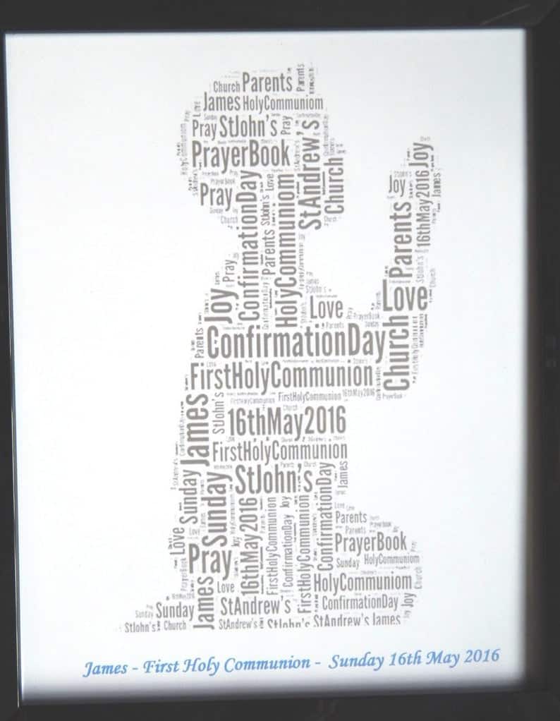 Personalized Confirmation Word Art Design